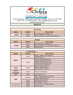 Book List - The Orbis School
