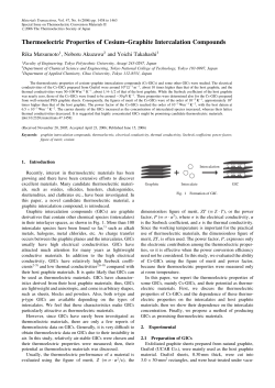 Thermoelectric Properties of Cesium-
