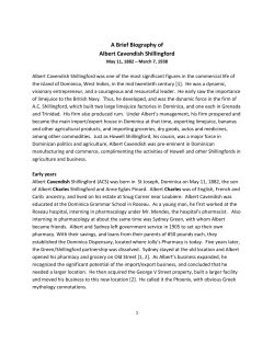 A Brief Biography of Albert Cavendish Shillingford