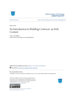 An Introduction to Building Contracts: an Irish Context