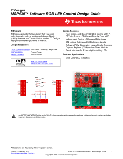 MSP430&trade; Software RGB LED Control Design
