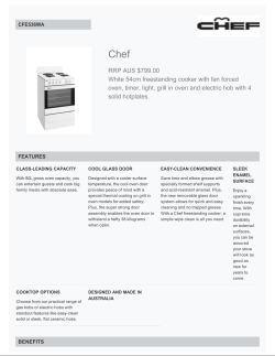 RRP AUS $799.00 White 54cm freestanding cooker with fan