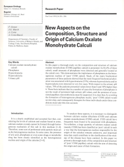 New Aspects on the Composition, Structure and Origin of Calcium