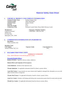 Ice Control Rock Salt MSDS