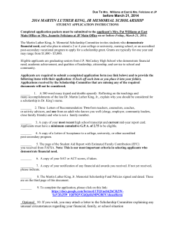 Martin Luther King Jr - The School District of Lancaster