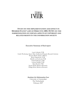 MEMBER STATES` LAWS OF DIRECTIVE 2001/29/EC ON THE