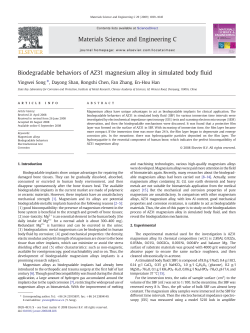 Biodegradable behaviors of AZ31 magnesium alloy in simulated