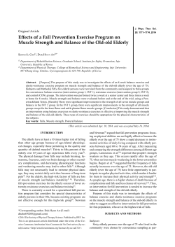 Effects of a Fall Prevention Exercise Program on Muscle Strength