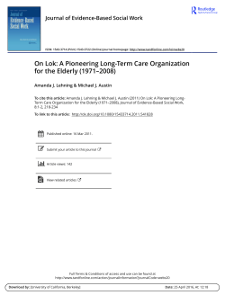 On Lok: A Pioneering Long-Term Care Organization