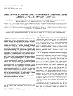 Small Amounts of Zinc from Zinc Oxide Particles