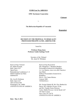 ICSID Case No ARB/10/5