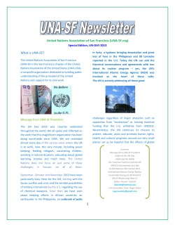 December 2013 Newsletter as pdf - UNA-SF