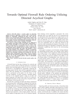 Towards Optimal Firewall Rule Ordering Utilizing Directed Acyclical