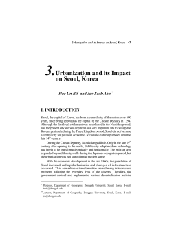 3.Urbanization and its Impact on Seoul, Korea