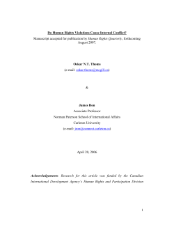 Do Human Rights Violations Cause Internal Conflict?