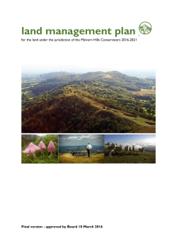 land management plan - Malvern Hills Conservators