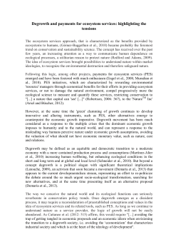 Degrowth and payments for ecosystem services: highlighting the