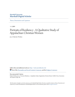 A Qualitative Study of Appalachian Christian Women