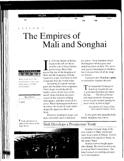 Mali and Songhar The Empires of