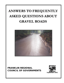Answers to Frequently Asked Questions About Gravel Roads