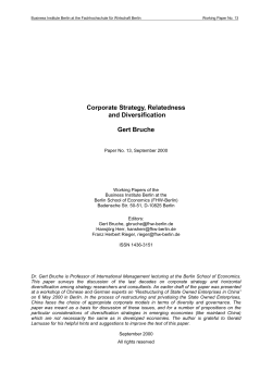 Corporate Strategy, Relatedness and Diversification - mba