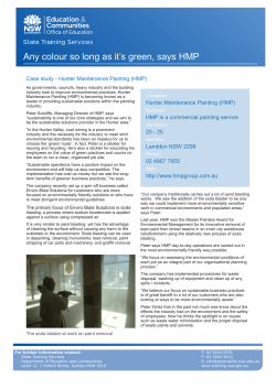 Hunter Maintenance Painting (HMP)