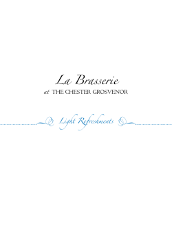 Sample Light Refreshments Menu