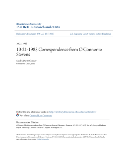 10-21-1985 Correspondence from O`Connor to Stevens