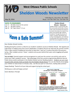Sheldon Woods Newsletter - West Ottawa Public Schools