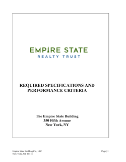 required specifications and performance criteria