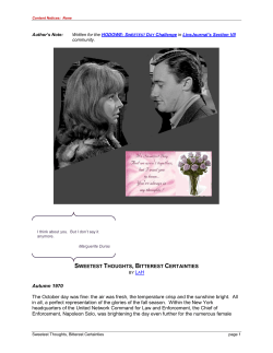 Sweetest Thoughts, Bitterest Certainities