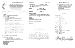 First United Methodist Church 9:15 am Sunday Worship Service July