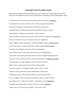 DefeatDD`s 2011 Poo Haiku Contest