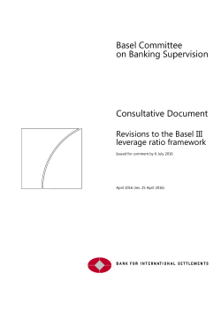 Revisions to the Basel III leverage ratio framework