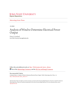 Analysis of Wind to Determine Electrical Power Output