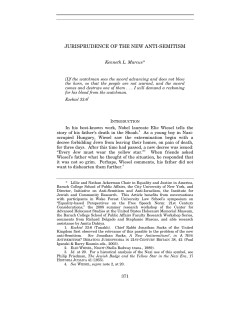 jurisprudence of the new anti-semitism