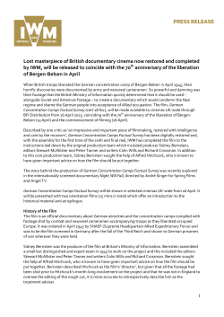 Lost masterpiece of British documentary cinema now restored and