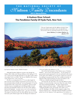 Current Newsletter - The National Society of Madison Family