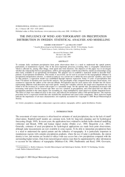 the influence of wind and topography on precipitation distribution in