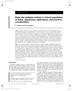 Molecular pedigree analysis in natural populations of fishes