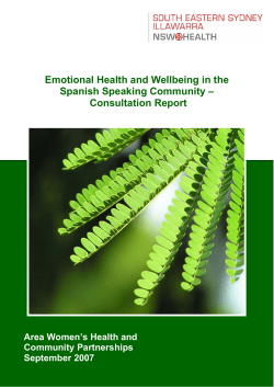 emotional health and wellbeing of Spanish speaking