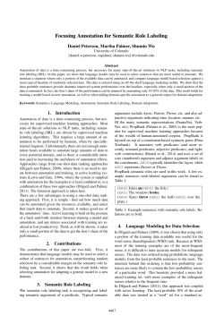 Focusing Annotation for Semantic Role Labeling