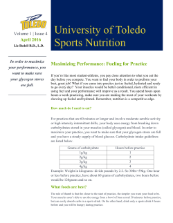 University of Toledo Sports Nutrition