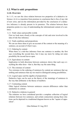 Notes for Elementary Symbolic Logic