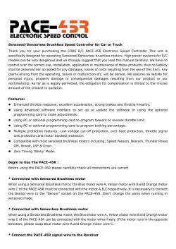 Sensored/Sensorless Brushless Speed Controller - CS