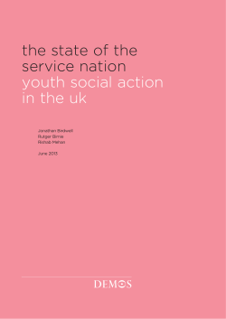 the state of the service nation youth social action in the uk