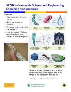 SENIC&mdash;Nanoscale Science and Engineering Exploring Size and