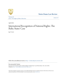 International Recognition of National Rights: The