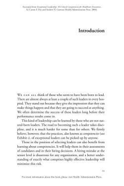 Excerpt from Exceptional Leadership: 16 Critical Competencies for