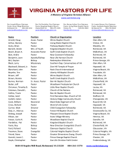 Pastors for Life Website LIST